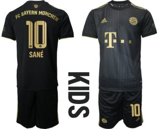Billiga Fotbollströjor Bayern Munich Bortatröja Kortärmad barn med namn Sané 10