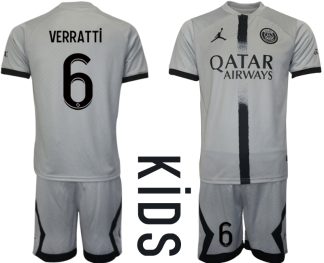 Paris Saint-Germain Bortatröja Barn 2022-23 Kortärmad med namn VERRATTI 6