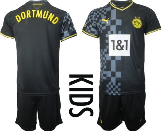 Beställa Fotbollströjor Borussia Dortmund Bortatröja Barn 2023 Kortärmad + Korta byxor
