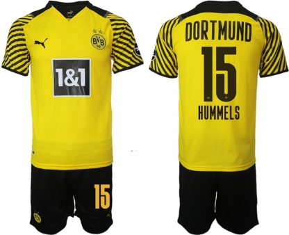 Hummels #15 Borussia Dortmund Hemmatröja Herr 2023 Kortärmad+ Korta byxor