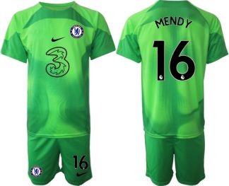Billiga Chelsea FC 2023 Målvaktströja Grön Fotbollströjor För Män MENDY 16