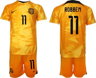 Billiga fotbollströjor Nederländerna Hemmatröja VM 2022 Herr med tryck ROBBEN 11