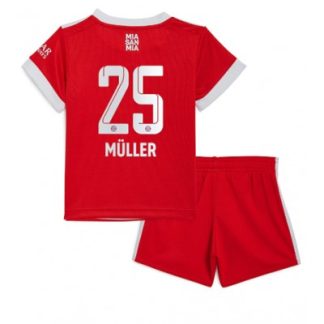 Billiga Fotbollskläder FC Bayern München Hemmatröja 22/23 barn matchtröjor fotboll Muller 25