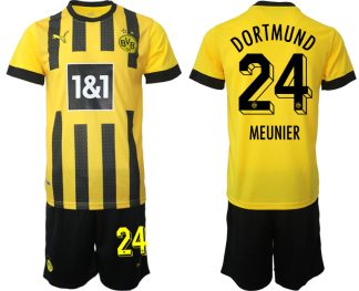 Fotbollsset Herr Borussia Dortmund BVB Hemmatröja 2023 Kortärmad + Korta byxor MEUNIER 24