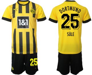 Fotbollsset Herr Borussia Dortmund BVB Hemmatröja 2023 Kortärmad + Korta byxor SÜLE 25