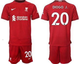 Fotbollströjor Billigt Liverpool Hemmatröja Herr 2023 Kortärmad + Korta byxor DIOGO J. 20