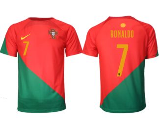 Fotbollströjor Billigt Portugal Hemmatröja VM 2022 Herr Kortärmad med tryck RONALDO 7