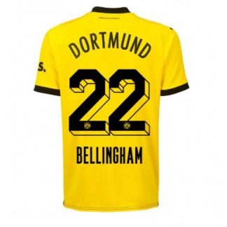 Herr Borussia Dortmund BVB matchtröjor Hemmatröja Fotbollströjor Kortärmad Jude Bellingham 22