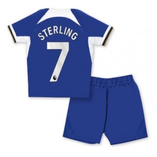 Billiga Fotbollströjor barn Chelsea Hemmatröja 2023-2024 med tryck Raheem Sterling 7