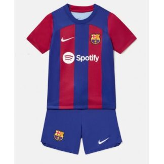Fotbollsset Barcelona Tröja Barn 2023-2024 Hemma Matchtröja Kortärmad