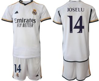 Fotbollsställ Herr Real Madrid Hemma tröja 2023-2024 med tryck JOSELU 14