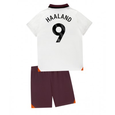 Manchester City Bortatröja 2023-2024 Fotbollskläder barn med namn Erling Haaland 9