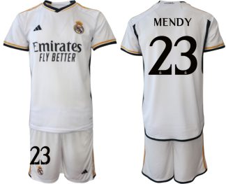 Real Madrid Hemma tröja 2023-2024 Fotbollskläder herr med namn MENDY 23